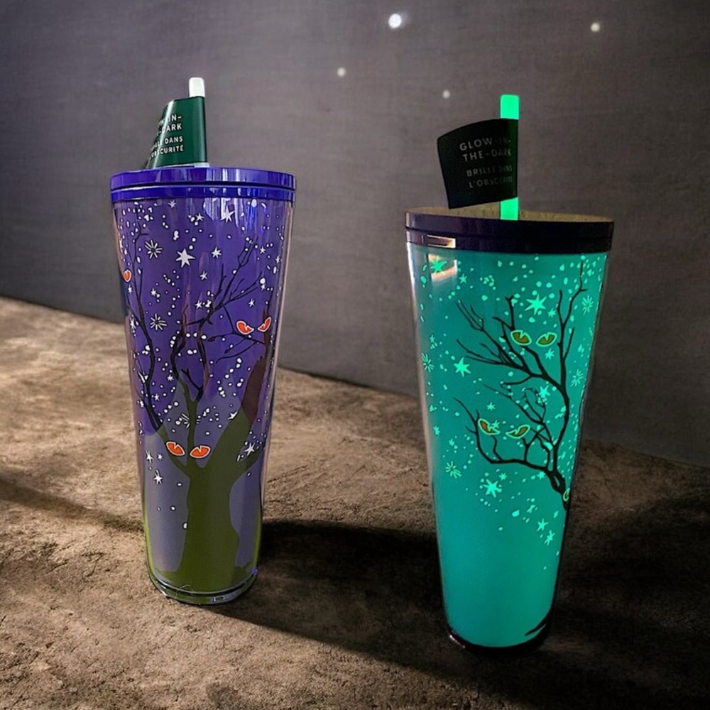 Starbucks Tree Glow in the Dark Cold Cup (24 oz) Tumbler